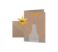 SIGEL DS084 Christmas Cards "Polar bear with shooting star", A6, 10 cards, easy