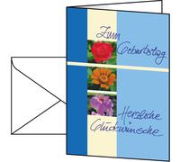 Sigel DS610 Christmas Cards Including Envelopes Birthday "Trio" Shiny Card (Ink/