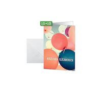 Sigel DS617 - Biglietti di auguri di compleanno, formato A6, set da 10 buste