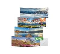 Sigel DS618 - Biglietti di auguri di compleanno, formato A6, 12 pezzi, con buste, 4 motivi, 3 biglietti