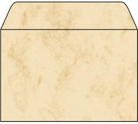 SIGEL DU011 Buste motivo marmo beige, formato C6 (11,4 x 16,2 cm), 25 pezzi