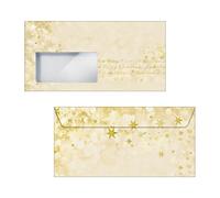 SIGEL DU245 Buste natalizie, motivo: Christmas Glow, DL (110x220 mm), 50 pezzi