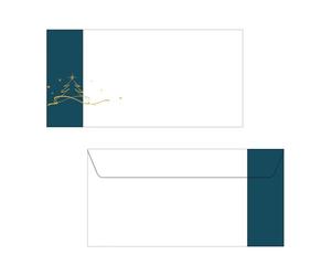 SIGEL DU254 Busta natalizia "Christmas tree", gommata, DL, 50 pezzi