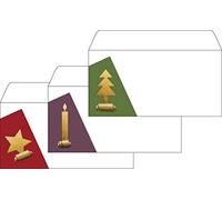 SIGEL DU257 Busta natalizia "Cut-out style", gommata, DL, 25 pezzi