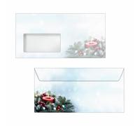 SIGEL DU640 Busta natalizia - candela - verde/rosso - gommata - DL - 50 pezzo