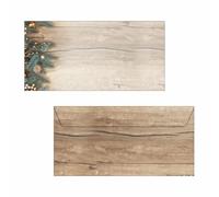 SIGEL DU664 Busta natalizia - rami di abete - marrone/oro/verde - gommata - DL - 25 pezzo