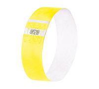 SIGEL EB218 Braccialetti d'identificazione Soft, giallo fluorescente, 120 pz