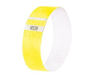 SIGEL EB218 Braccialetti d'identificazione Super Soft, giallo fluorescente, 120 pezzi