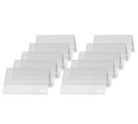 SIGEL Espositore da tavolo 10 x 6 cm | TA136, confezione da 10, cavalletto da tavolo, trasparente