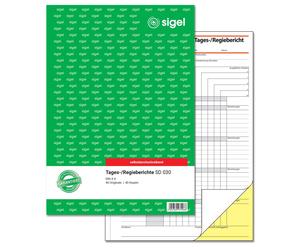 Sigel forms - reports A4 Carbon paper, 40 sheets 1 piece Carbonless Copying, 2 x