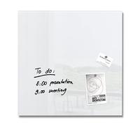 SIGEL GL111 Lavagna magnetica in vetro premium, superficie lucida, 48 x 48 cm, montaggio facile, bianco, Artverum