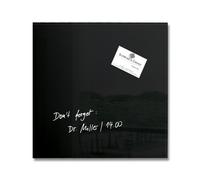 SIGEL GL157 Lavagna magnetica di vetro/bacheca di vetro Artverum, nera, 30 x 30