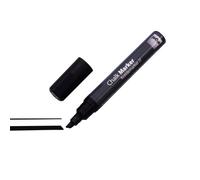 SIGEL GL180 Pannarelli a gesso liquido, Artverum, nero, punta obliqua 1-5 mm, 1 pz