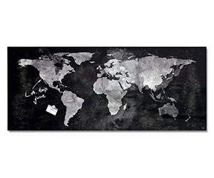 SIGEL GL246 Lavagna magnetica in vetro premium, superficie lucida, 130 x 55 cm, montaggio facile, nero, Artverum