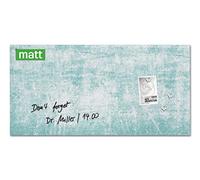 SIGEL GL287 Lavagna magnetica in vetro premium, superficie lucida, 91 x 46 cm, montaggio facile, turchese, Artverum