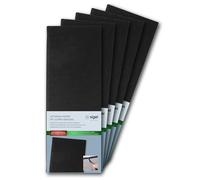 SIGEL GM100 Cartellina delle bevande - 1 pezzo - incl. 2 doppie buste trasparenti per 8 pagine - rilegatura a elastico - 1/2 A4 - nero - 5 pezzi