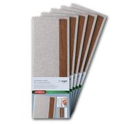 SIGEL GM221/5 Cartellina delle bevande - 5 pezzi - incl. 2 doppie buste trasparenti per 8 pagine - rilegatura a elastico - 1/2 A4 - grigio chiaro/marrone