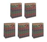 SIGEL GT043 Borsa da regalo grande, verde, rosso, viola, 26 x 33 cm