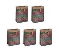 SIGEL GT044 Borsa da regalo piccolo, verde, rosso, viola, 17 x 23 cm