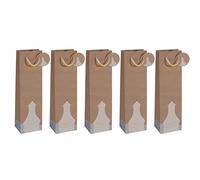 SIGEL GT051 Borsa da regalo Bottle, marrone, 10 x 35 cm