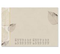 SIGEL H6315 Sottomano di carta- foglie - marrone/bianco/nero - circa A2-2026/2027 - DE/EN/FR/NL - 30 foglie - certificazione FSC