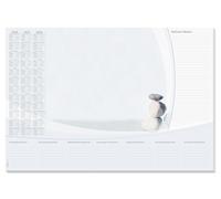 SIGEL H6370 Sottomano di carta- pietre - grigio/beige - circa A2-2026/2027/2028 - DE/EN/FR - 30 foglie - certificazione FSC