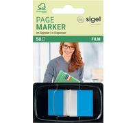 SIGEL HN492 Index Page Marker, Film, strip-size:25x43 mm, 50 strips, Blue 1 piec