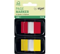 SIGEL HN496 Index Page Marker, Film, strip-size:25x43 mm, 100 strips, Red + Yell