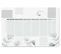 SIGEL HO590 - Sottomano in carta, con calendario settimanale non datato, formato A2 (59,5 x 41 cm), con angoli arrotondati, verde e bianco, 30 fogli