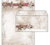 Sigel Inviluppo natalizio "Chalet invernale", Din Lang, 90 g/mq gommati, carta speciale, per getto d'inchiostro/laser/copiatric NEW