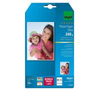 SIGEL IP656 InkJet Ultra Photo Paper, Photo Format, glossy, 260 gsm, 10x15 cm, 6