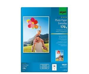 SIGEL IP714 Everday Photo Paper, InkJet, glossy, 170 gsm, A4, 50 sheets 170 gsm