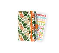 SIGEL J3316 Jolie Agenda settimanale 2023, Tropic Green, 9,5 x 15 cm, hardcover, 174 pagine, verde, arancione