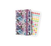 SIGEL J4354 Jolie Agenda settimanale 2024, Violet Jungle Fever, 9,5 x 15 cm, copertina rigida, 174 pagine, viola, bacca, blu