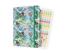 SIGEL J4355 Jolie Agenda settimanale 2024, Green Jungle Fever, 13,5 x 20,3 cm, copertina rigida, 174 pagine, verde, azzurro