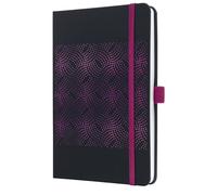 SIGEL J5213 Jolie Agenda settimanale 2025, copertina rigida, 13,5 x 20,3 cm, 174 pagine, nero, rosa