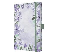 SIGEL J5337 Jolie Agenda settimanale 2025, motivo Loose Florals Lilac, 13,5 x 20,3 cm, copertina rigida, 174 pagine, viola, verde