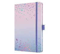 SIGEL J5347 Jolie Agenda settimanale 2025, motivo Butterfly Confetti Candy, 13,5 x 20,3 cm, copertina rigida, 174 pagine, viola, rosa