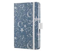SIGEL J5348 Jolie Agenda settimanale 2025, motivo Cosmic Fantasy Blue, 9,5 x 15 cm, copertina rigida, 174 pagine, blu, bianco