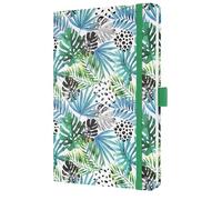 SIGEL J5355 Jolie Agenda settimanale 2025, motivo Green Jungle Fever, 13,5 x 20,3 cm, copertina rigida, 174 pagine, verde, azzurro