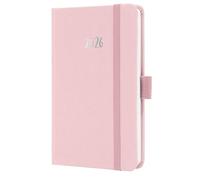 SIGEL J6404 Agenda settimanale Jolie 2026-1 anno - circa A6 - Soft Rose - 2 pagine = 1 settimana - copertina rigida - 80 g/m² - rosa chiaro - 174 p. - certificazione FSC