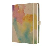 SIGEL JB200 Taccuino Jolie - Watercolour Dreams - A5+ - copertina rigida - marrone/blu/rosa/giallo/viola - 200 p. - 120 g/m² - certificazione FSC
