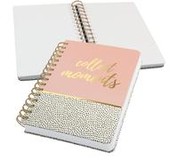SIGEL JN601 Spiral notebook premium, A5, dotted, hardcover, 240 pages, White/Bla