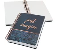 Sigel JN603 Spiral Notebook Premium, A5, Dotted, Hardcover, Jungle Pattern, Blue