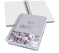 SIGEL JN607 Spiral notebook premium A5, dotted, hardover, marble pattern, violet
