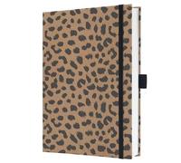 SIGEL JN851 Jolie Taccuino, Pure Cheetah, a righe, 15,2 x 20,3 cm, copertina rigida, 192 pagine, marrone, nero