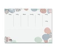 Sigel JS101 Rose Inspiration Sottomano Settimanale Bianco, Verde, Rosa (L x A)