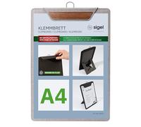 SIGEL KB223 Sottomano per menù - 1 pezzo - A4 - grigio chiaro/marrone