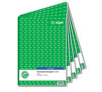 Sigel kg425 registro di cassa, A4, 2 x 50 fogli con blu, 2 x 50 pagine (5x confezione) 5 Stück - KG425