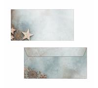 SIGEL Kupfer DU430 Buste natalizie "Glamorous Christmas", blu, gommate, formato DL, 50 buste